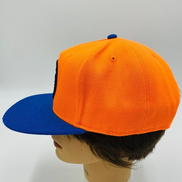 Dragon Ball Z Orange Blue Brim Snapback Hat Cap One Size Fits Most - Picture 4 of 7